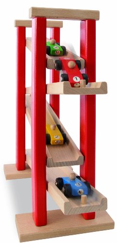 HEROS-Circuito para coches de juguete en madera
