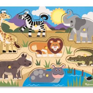 Puzzle de animales salvajes de madera infantiles